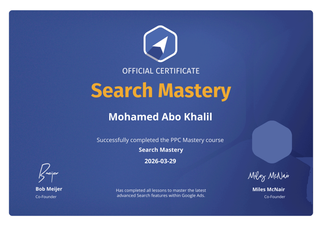 PPC Search Mastery Certificate